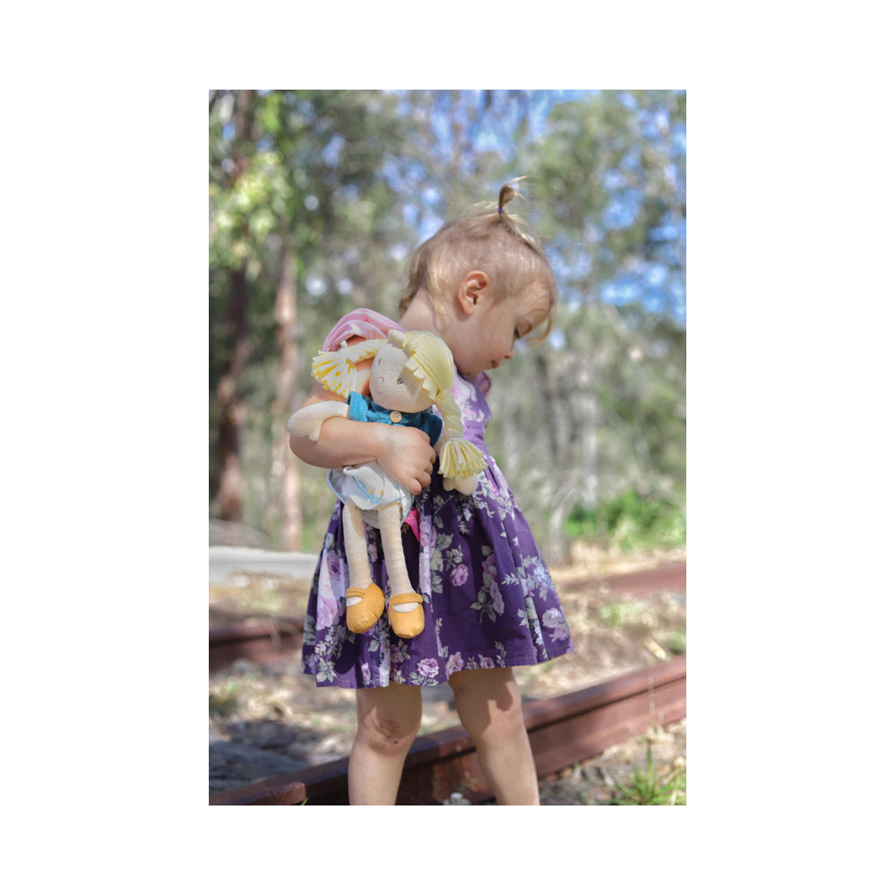 Bonikka Organic Lily Doll 32cm Soft Toy w/ Blonde Hair 0m+