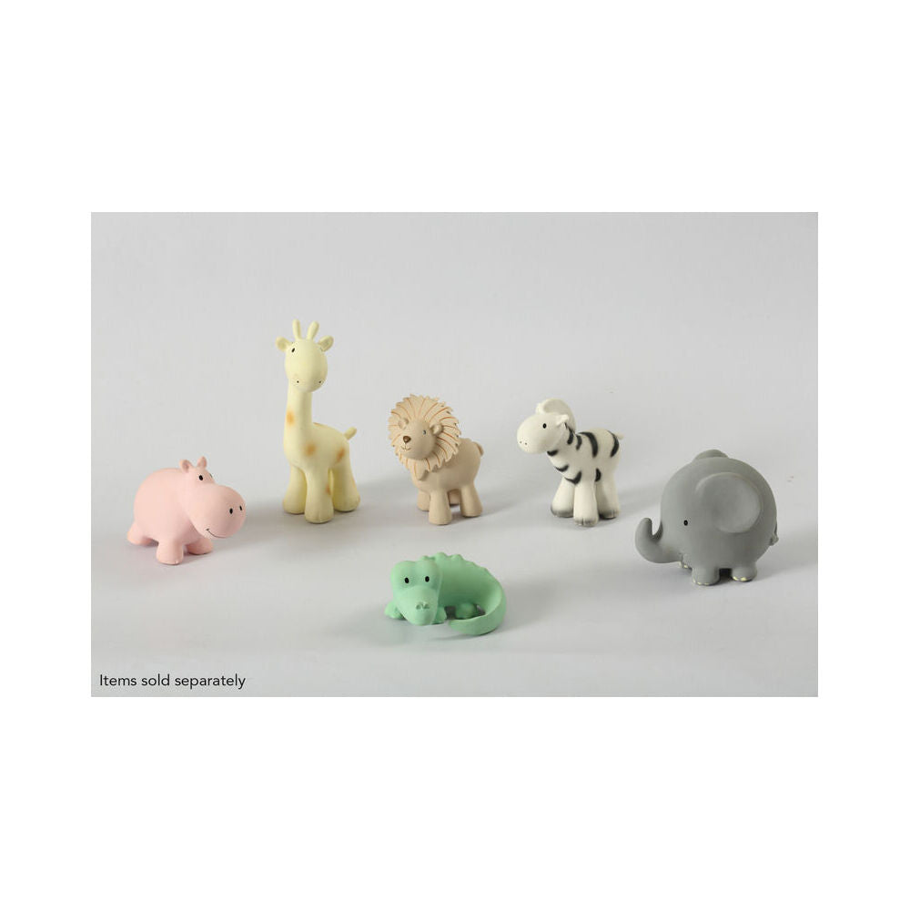 Tikiri Rubber Zebra Zoo Animal 96005 Baby Teether 12x13cm - White 0m+