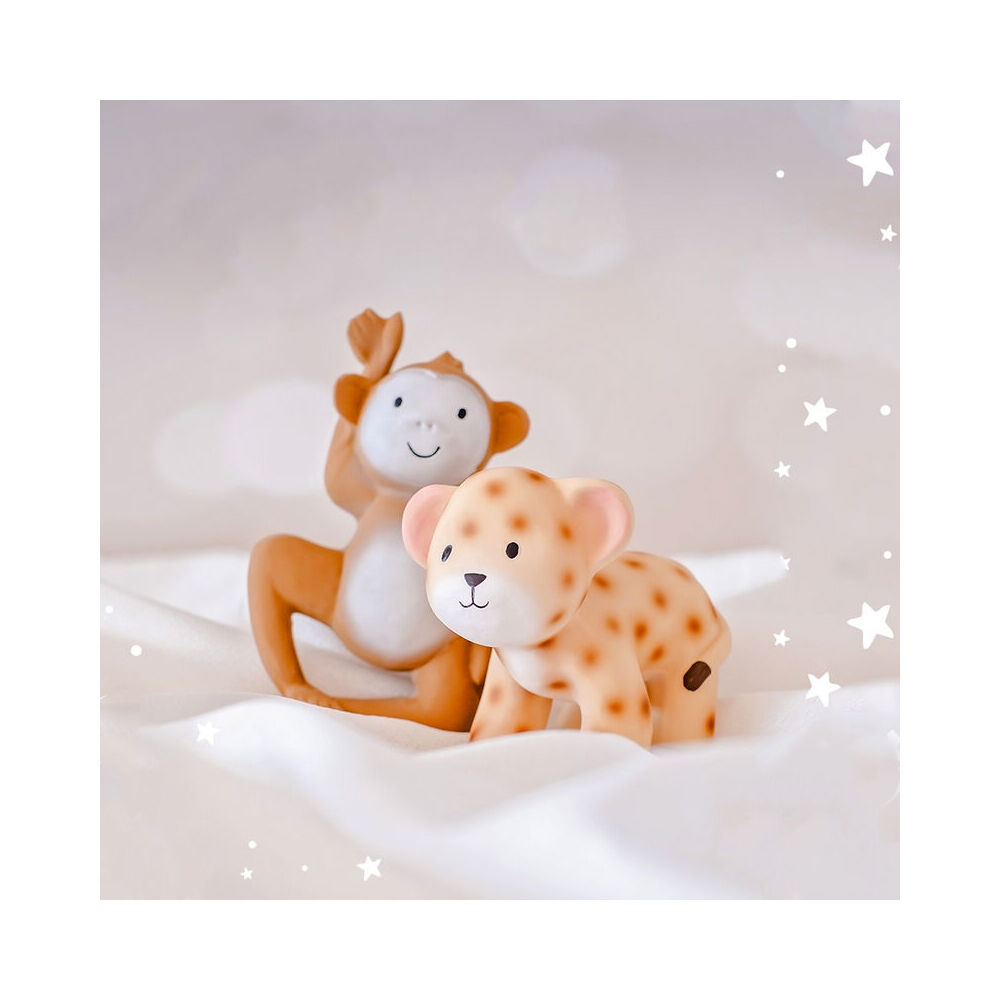 Tikiri Rubber Monkey Flat Teether-Boxed 96031 Kids/Infant Chew Toy 0m+