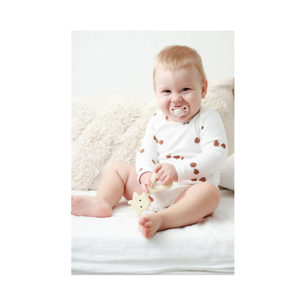Tikiri Rubber Giraffe Flat Teether-Boxed 91502 Kids/Infant Chew Toy 0m+