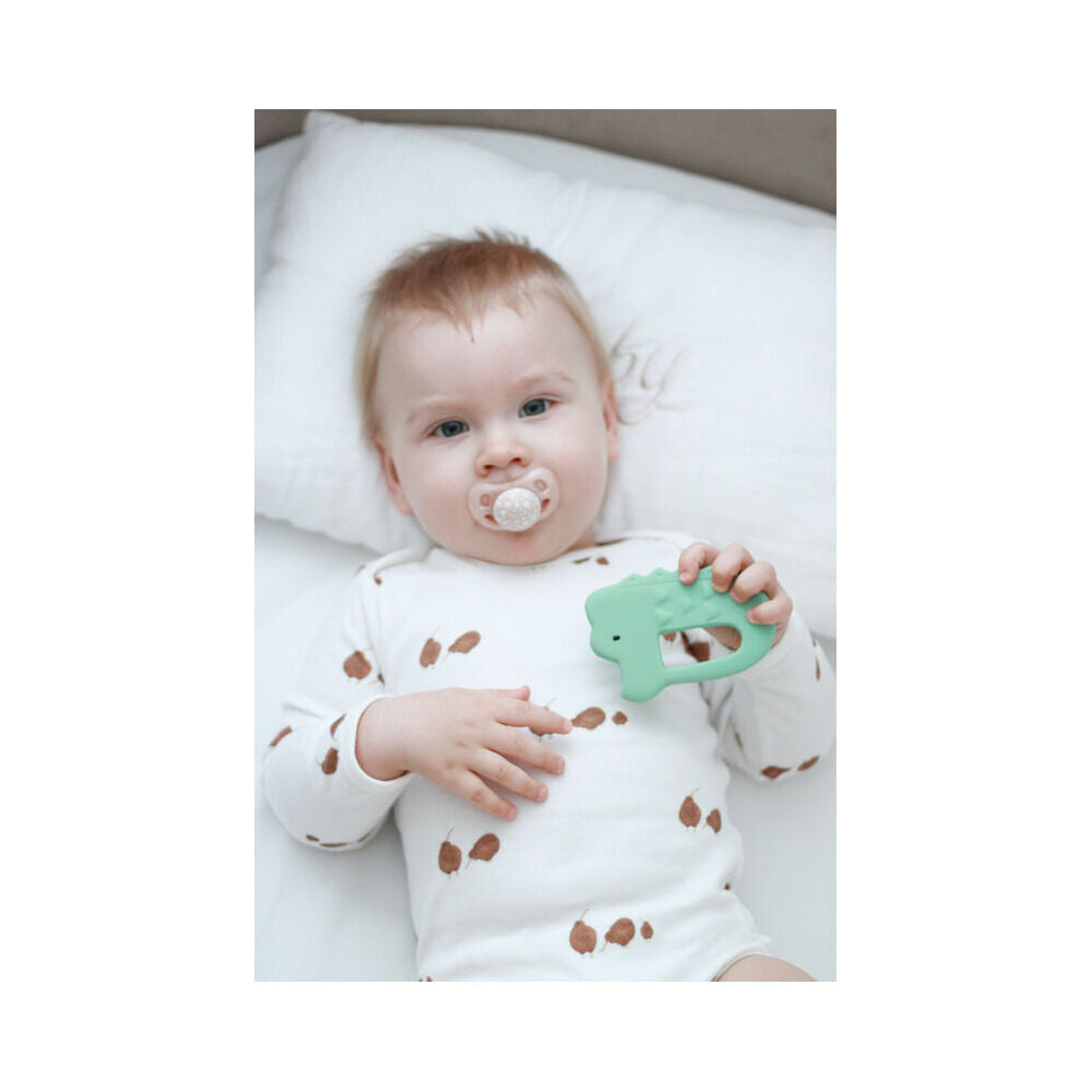 Tikiri Rubber Crocodile Flat Teether-Boxed 91504 Kids/Infant Chew Toy 0m+
