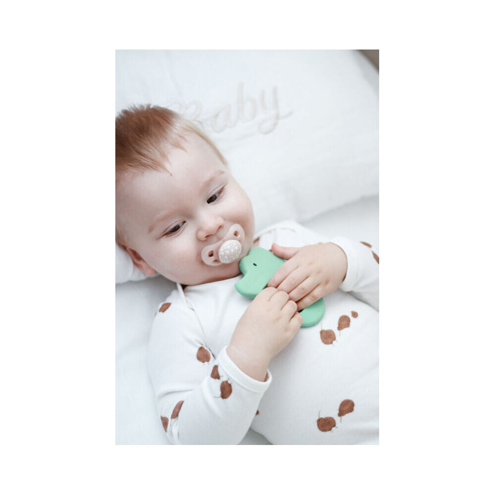 Tikiri Rubber Crocodile Flat Teether-Boxed 91504 Kids/Infant Chew Toy 0m+