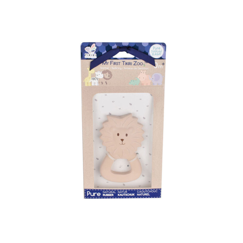 Tikiri Rubber Lion Flat Teether-Boxed 91506 Kids/Infant Chew Toy 0m+