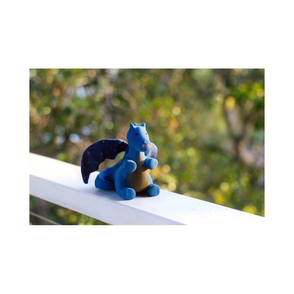 Tikiri 13cm Midnight Dragon 95504 Baby Sensory Toy 0m+