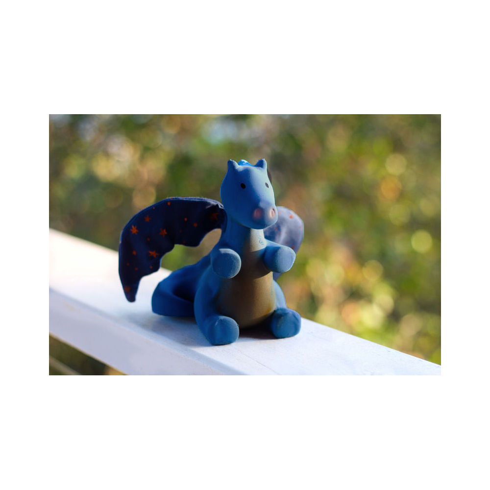 Tikiri 13cm Midnight Dragon 95504 Baby Sensory Toy 0m+