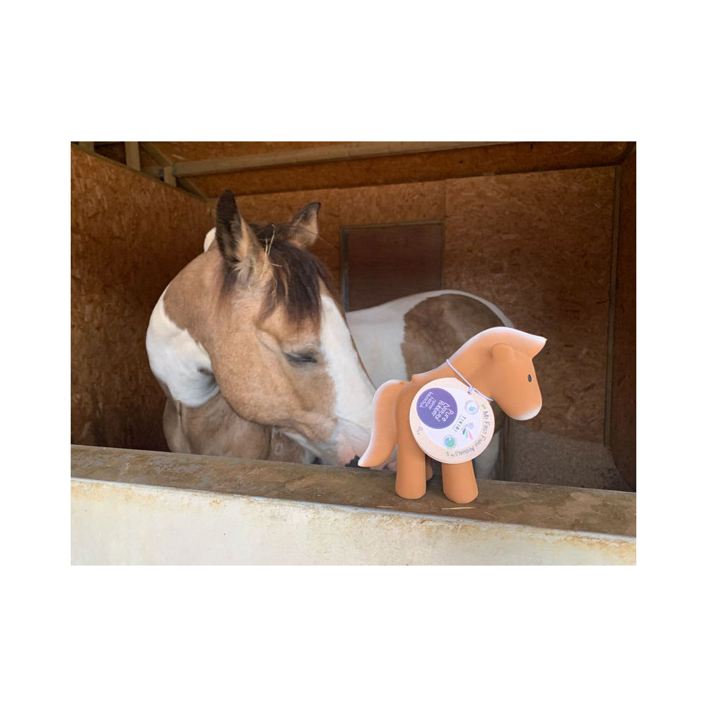 Tikiri 12cm Farm Animal Rubber Horse 95004 Sensory Toy 0m+ Brown