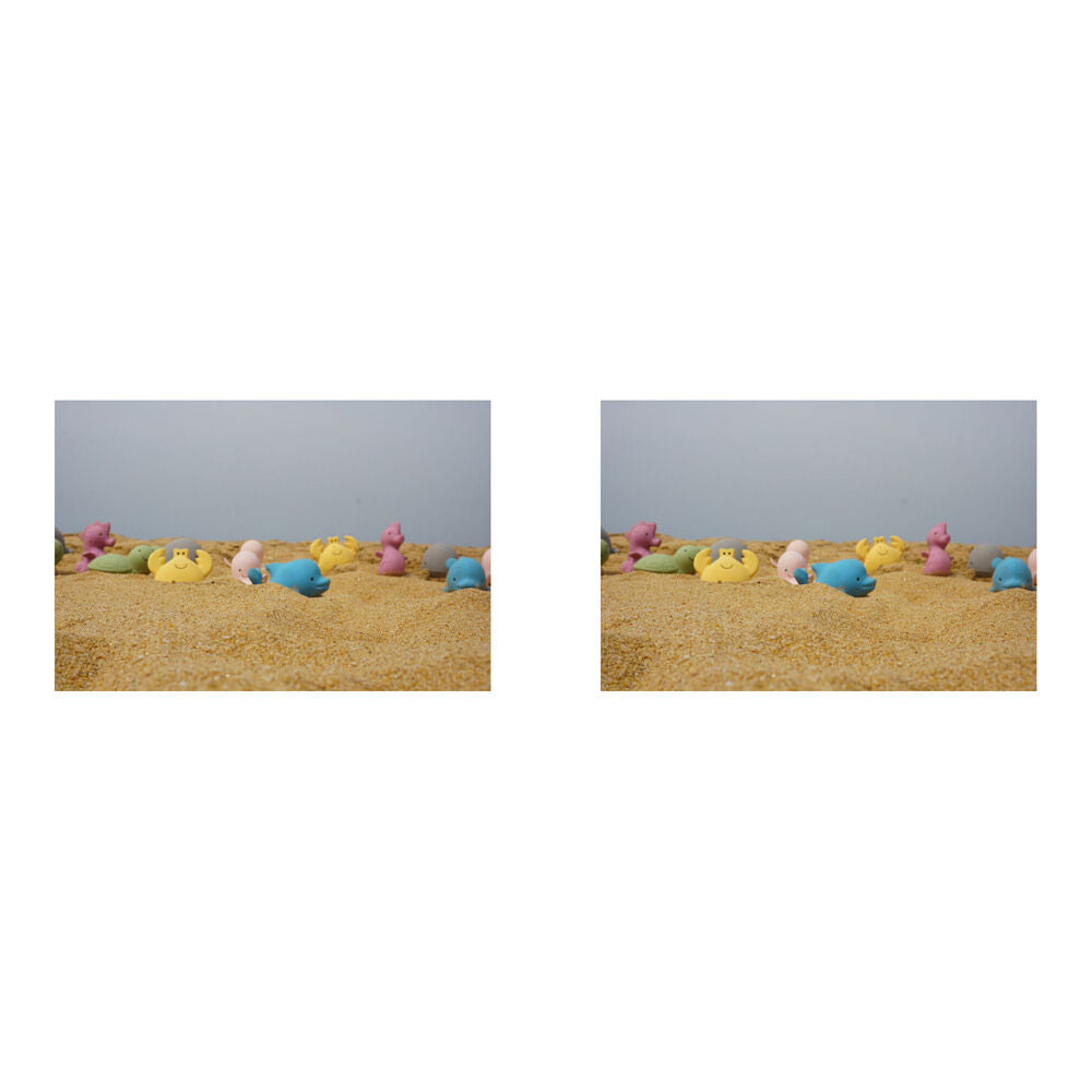2PK Tikiri 9.5cm Ocean Buddy Rubber Crab 97501 Baby Toy 0m+ Yellow