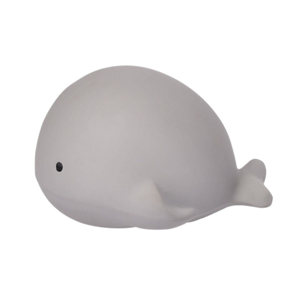 2PK Tikiri 10cm Ocean Buddy Rubber Whale 97502 Baby Toy 0m+ Grey
