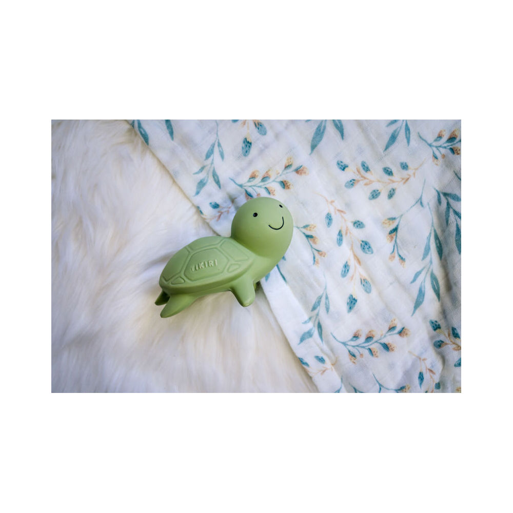 Tikiri 12 cm Ocean Buddy Rubber Turtle 97504 Baby Toy 0m+ Green