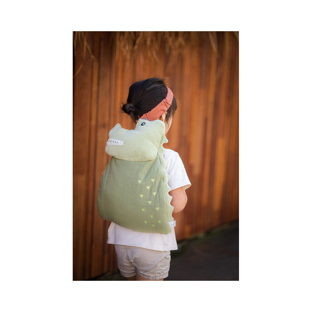 2PK Tikiri Crocodile Safari Animal Backpack Green Kids/Toddler 12m+