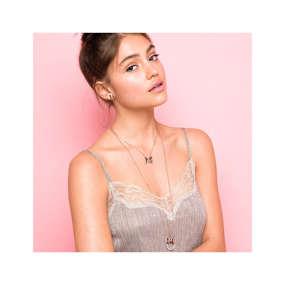 Couture Kingdom Disney Minnie Mouse Crystal Necklace 80cm Rose Gold