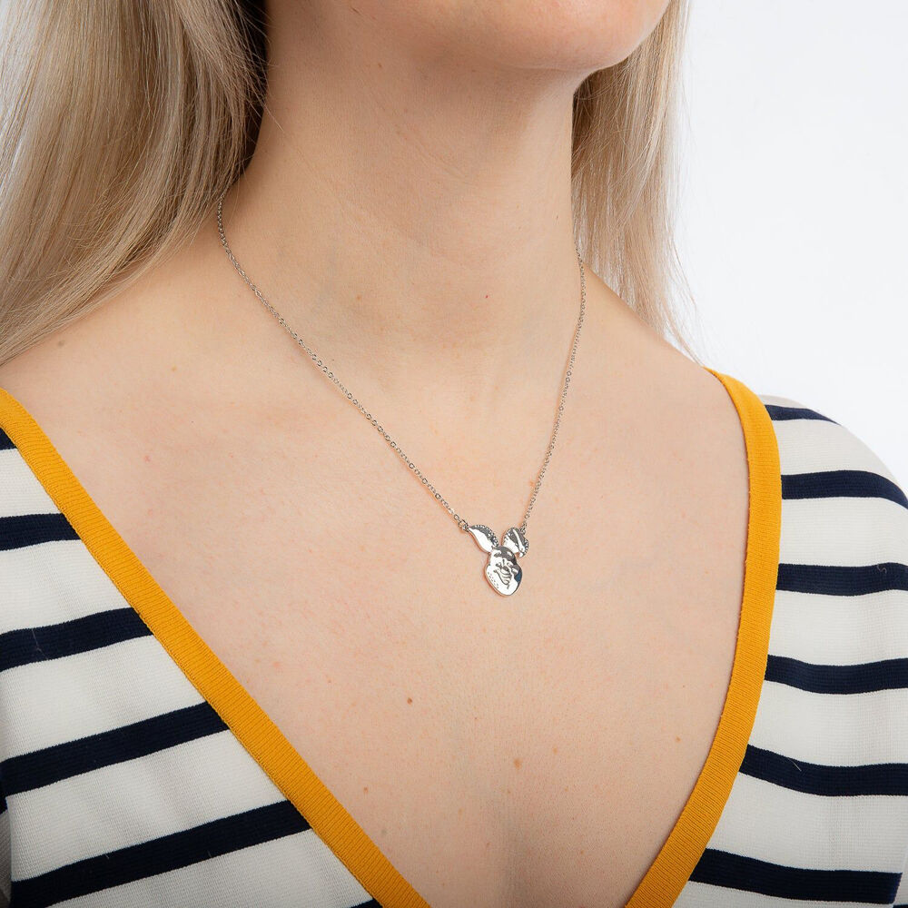 Couture Kingdom Disney Winnie The Pooh Piglet Necklace 52cm - Silver