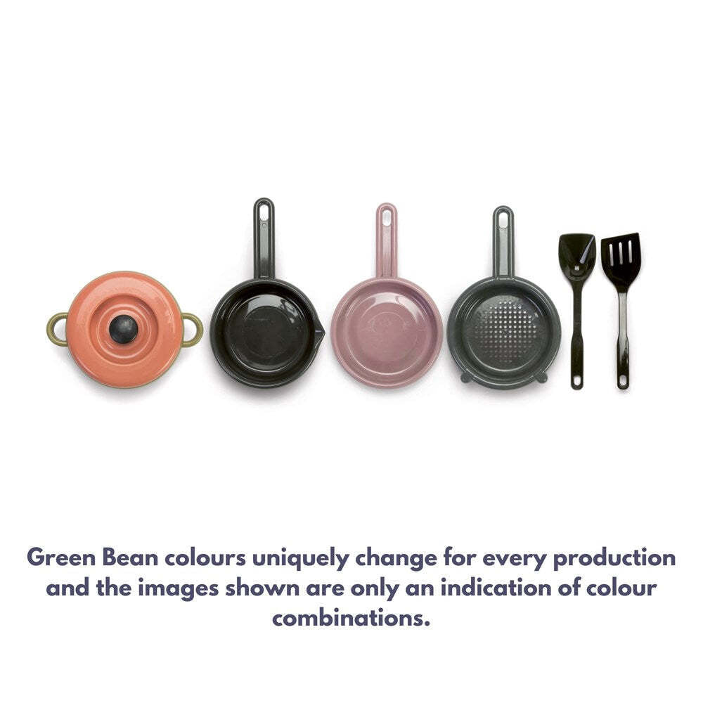 7pc Dantoy Green Bean Pot/Sieve/Pan Kitchen Pretend Play Kids Toy Set 2y+