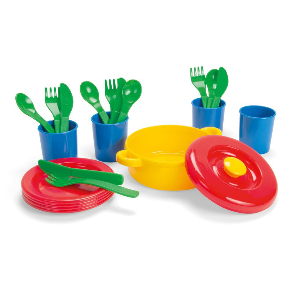 2x 22pc Dantoy Classic Dinner Kitchen Pretend Play Kids Toy Set 2y+