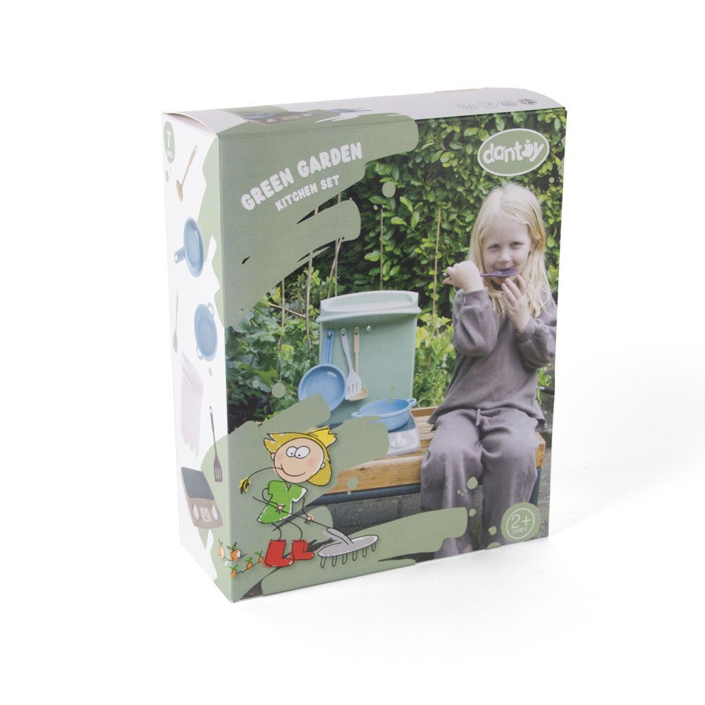 Dantoy Green Garden Plastic Mini Kitchen Set Toy Kids 2y+