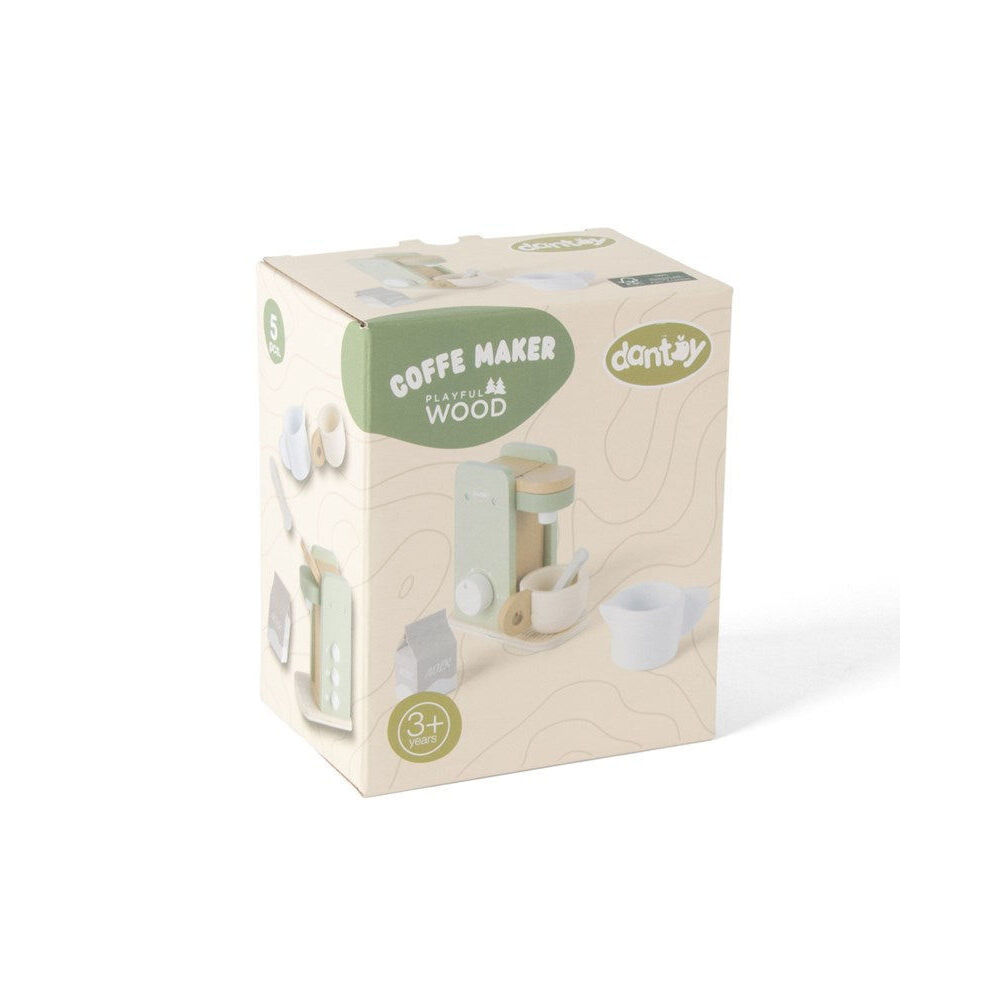 Dantoy Playful Wood Coffee Machine 14.8x12.3cm Toy Kids 3y+