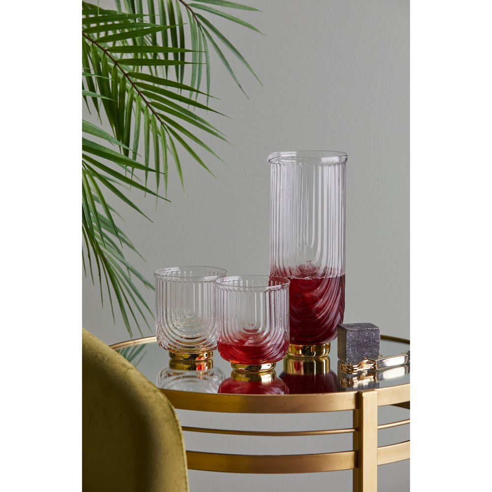 2pc Davis & Waddell Avery DOF 10cm/350ml Tumbler Glass Set - Clear/Gold