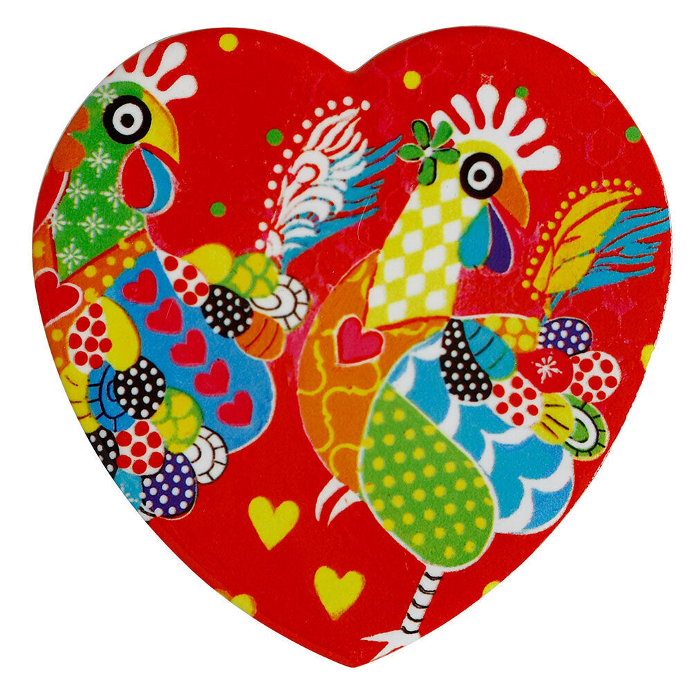 6PK Maxwell & Williams Love Hearts Ceramic Heart Coasters - Chicken Dance