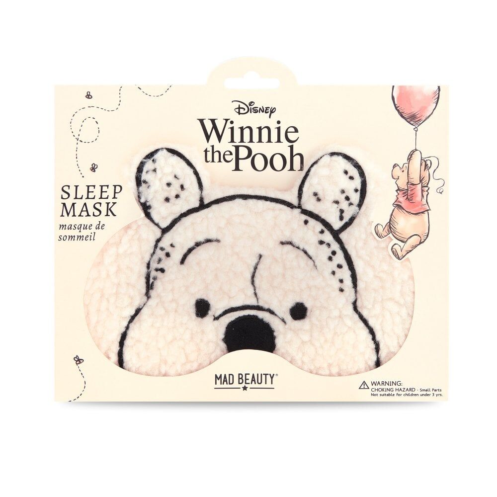2PK Disney Winnie The Pooh Elasticated Fluffy Bedtime Sleep Face Mask Yellow