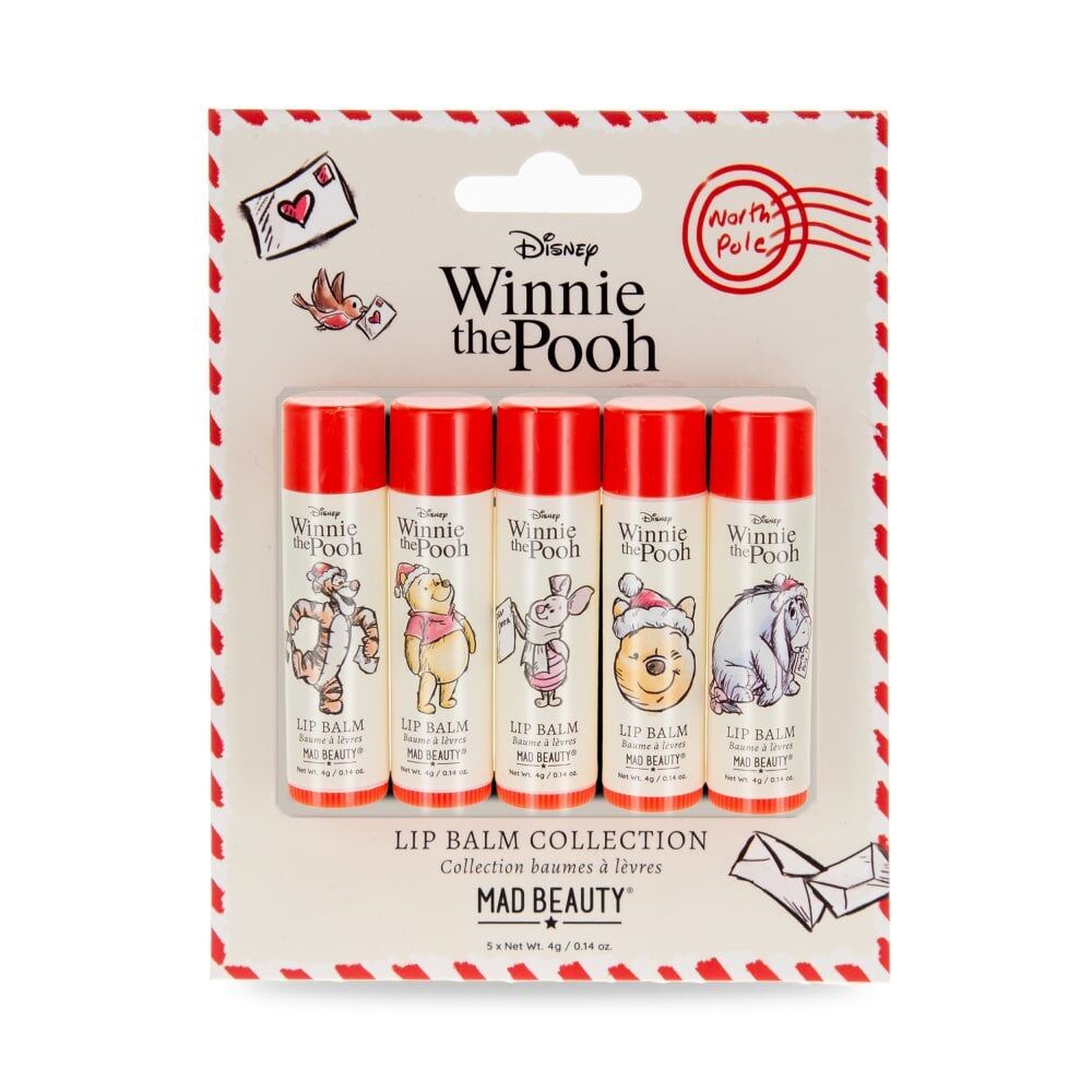 4x 5pc Disney Winnie The Pooh Festive Scented Lip Balm Collection 20g