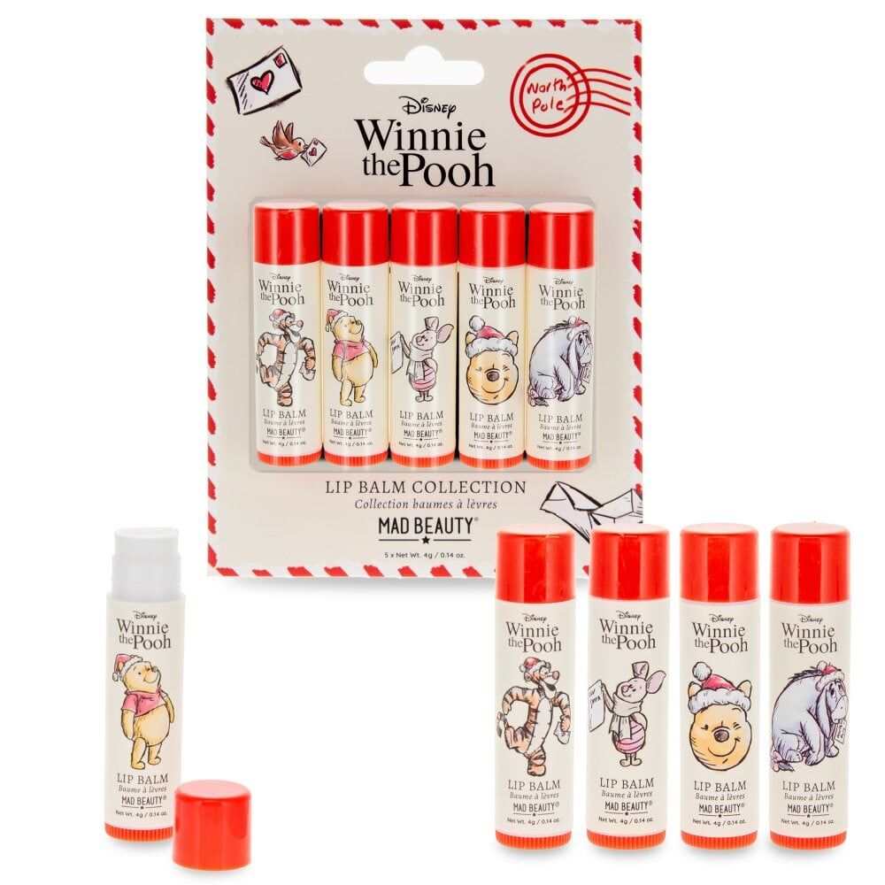 4x 5pc Disney Winnie The Pooh Festive Scented Lip Balm Collection 20g