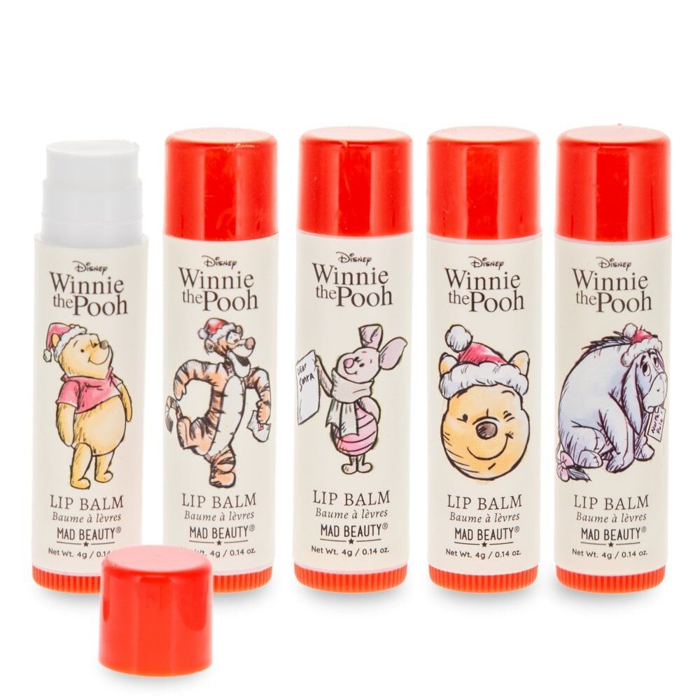 4x 5pc Disney Winnie The Pooh Festive Scented Lip Balm Collection 20g