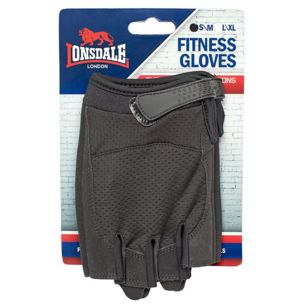 Lonsdale Fitness Training Gloves Pair Small/Medium Black