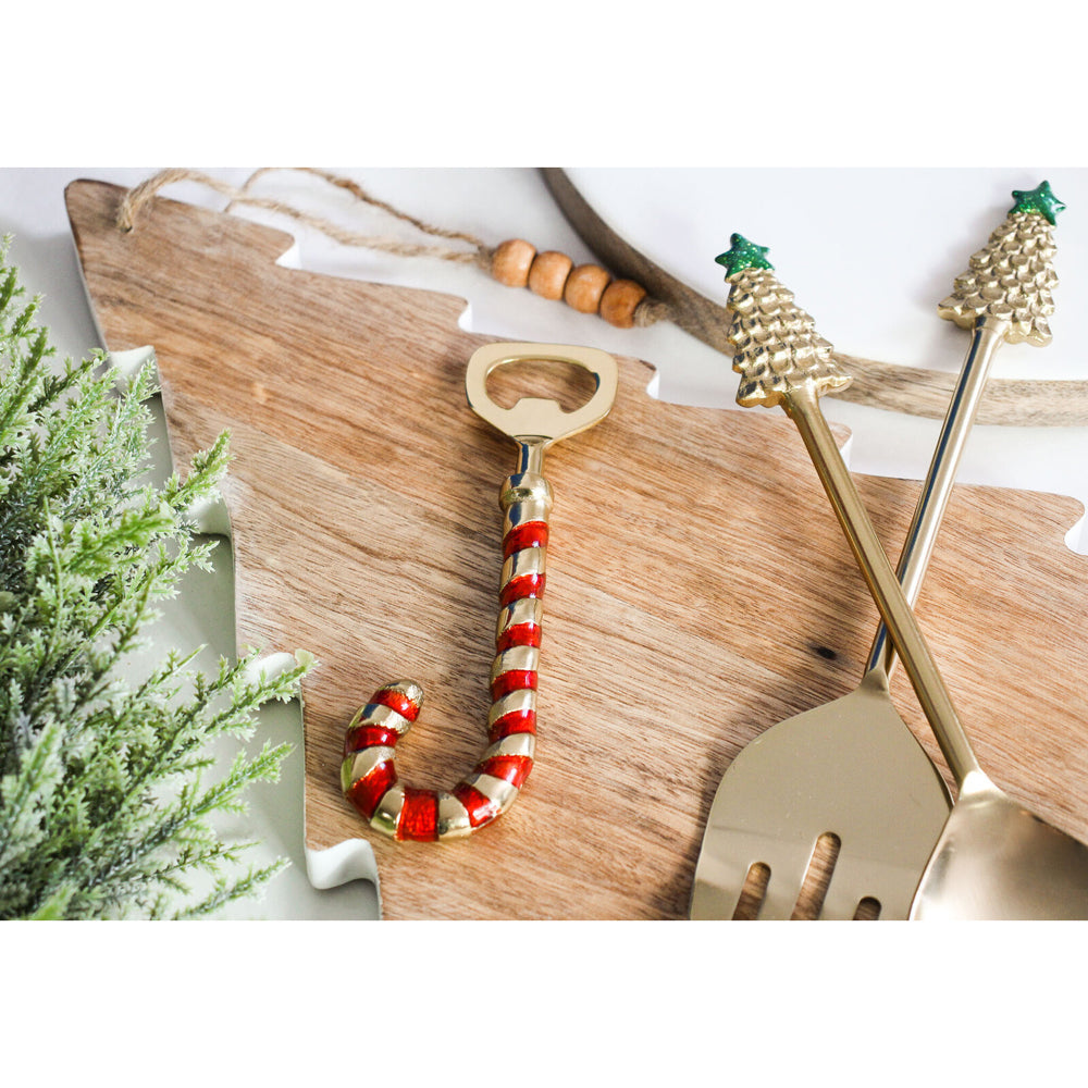 LVD 30x42cm Mango Wood Xmas Tree Serving Board - White
