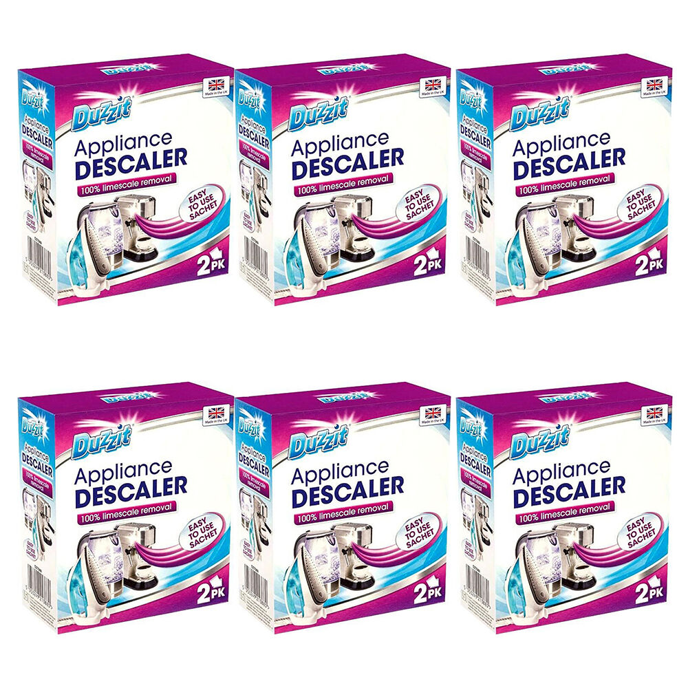 6x 2pc Duzzit Appliance Descaler Limescale Remover 40g