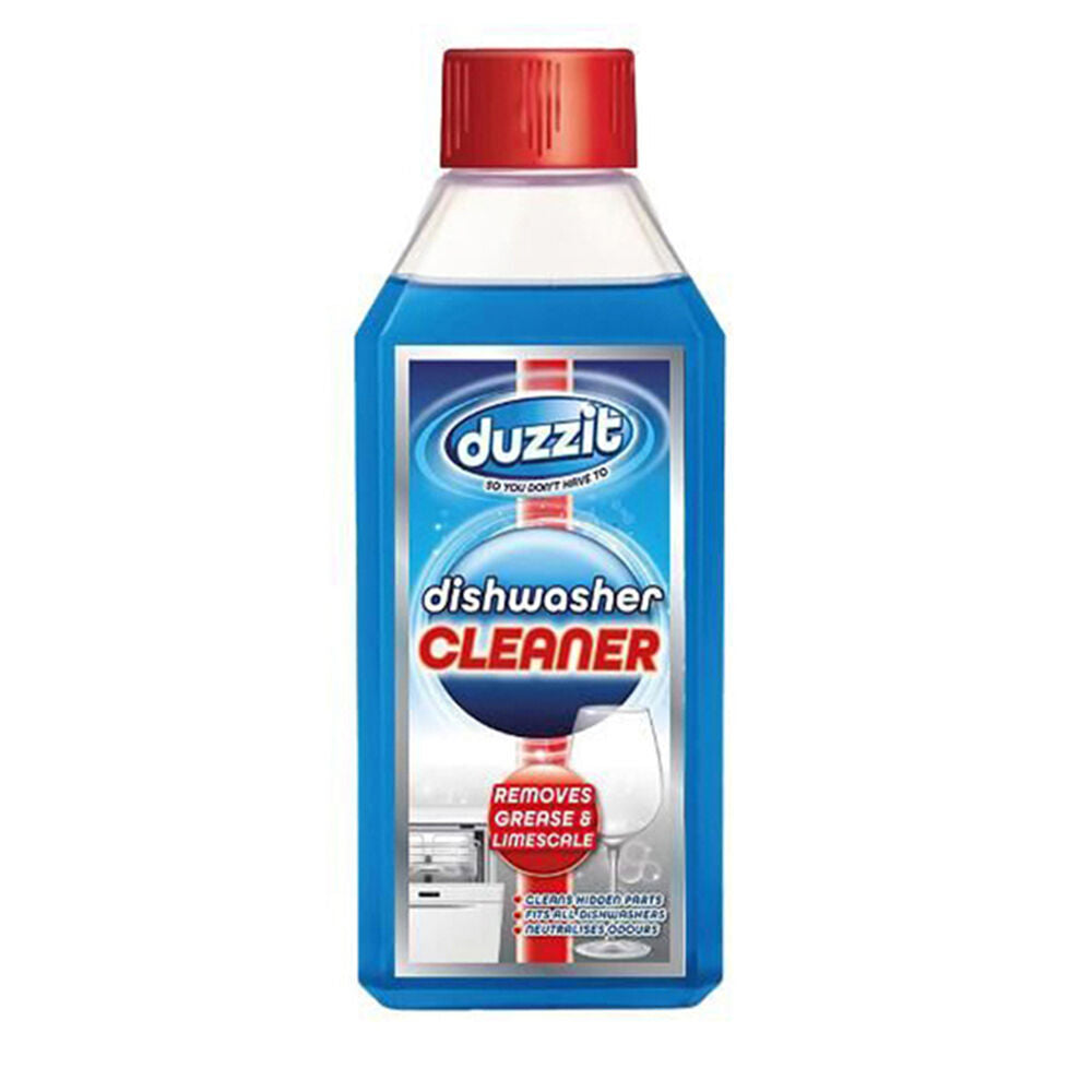 12PK Duzzit Dishwasher Cleaner Liquid Grease/Limescale Remover 250ml - Blue