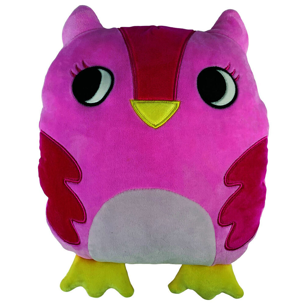 2PK Momoko Owl Animal Stuffed Doll Kids/Children Soft Flat Plush Toy 26cm Pink