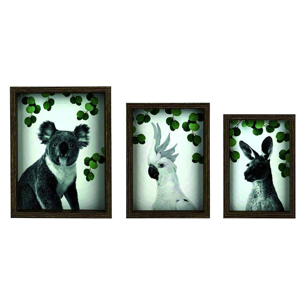 6x 3pc Frankie & Me Wooden Nested Picture Frame Home/Office Decor Medium Brown