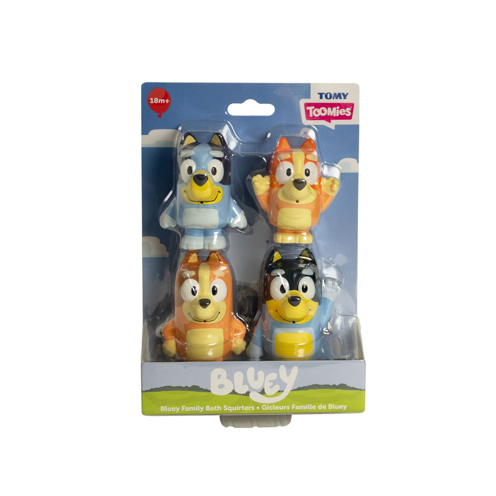 2x 4pc Toomies Bluey Family Bath Squirters Childrens Water Toy Set 18m+