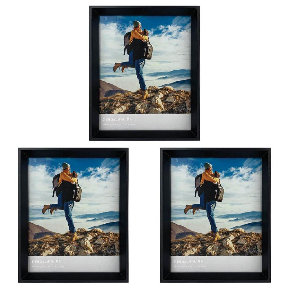3PK Frankie & Me Window Wooden 8x10'' Picture Frame Home/Office Photo Decor Black
