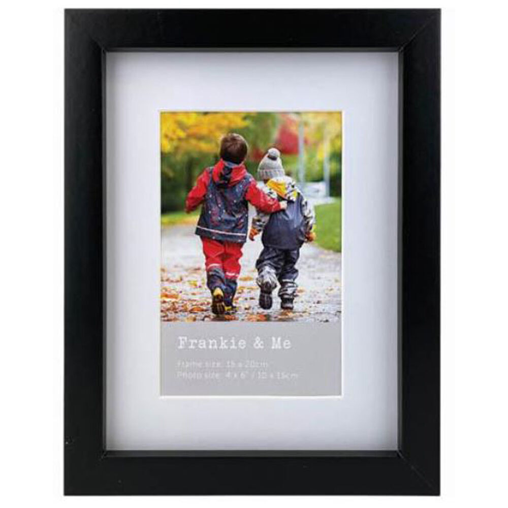 3PK Frankie & Me Wooden Border 4x6'' Picture Frame Home/Office Photo Decor Black