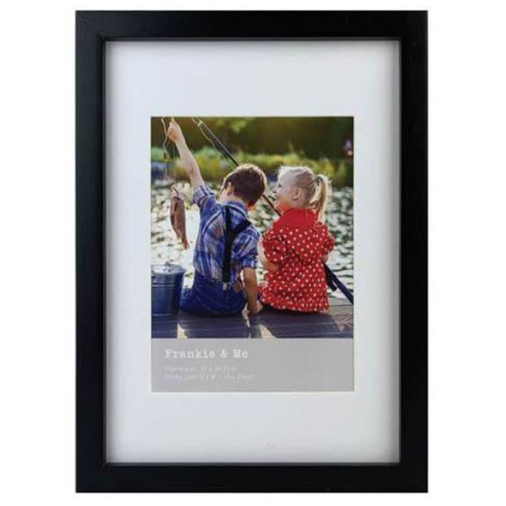 2PK Frankie & Me Wooden Border 6x8'' Picture Frame Home/Office Photo Decor Black