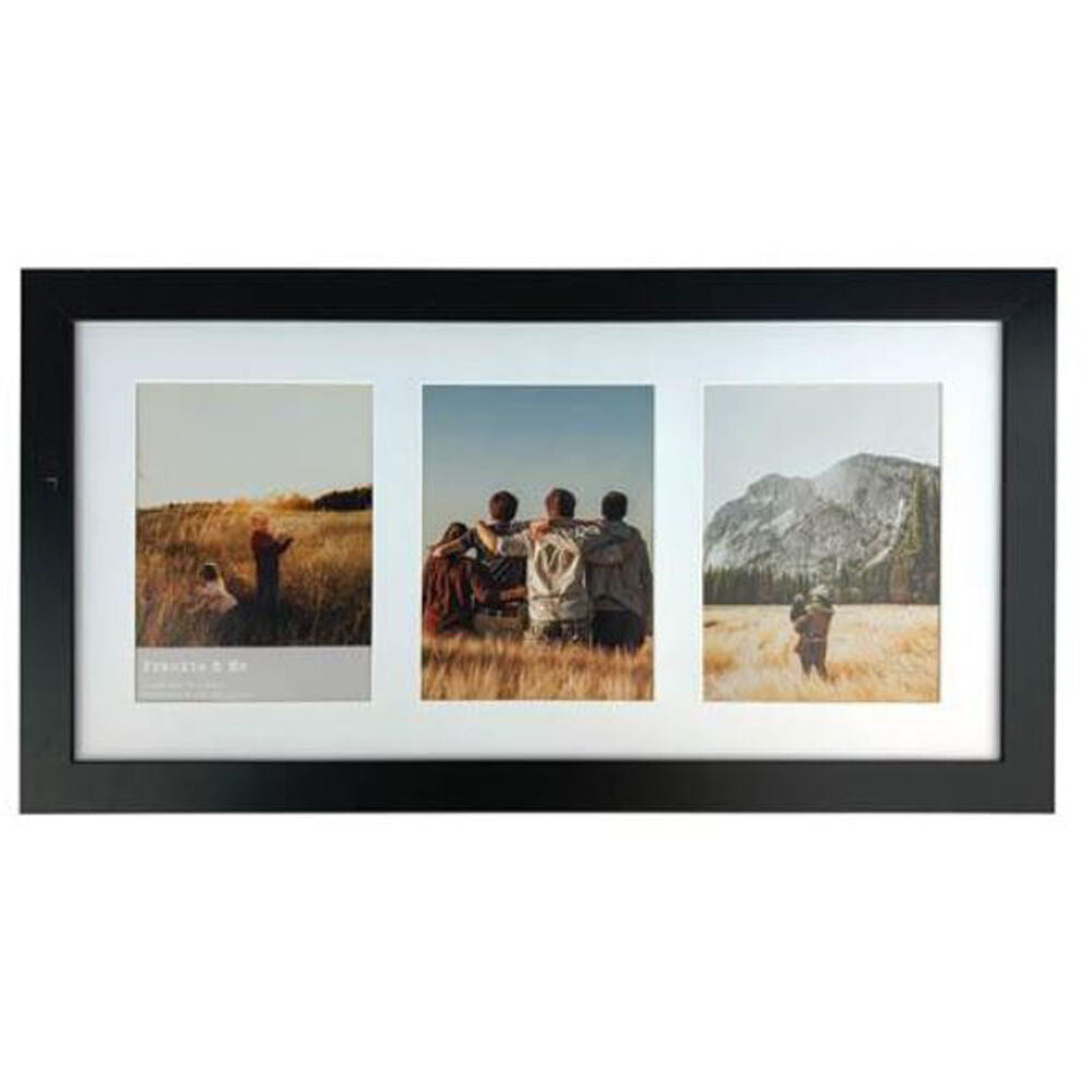 4PK Frankie & Me Wooden Collage 6x8'' Triple Picture Frame Home/Office Decor Black
