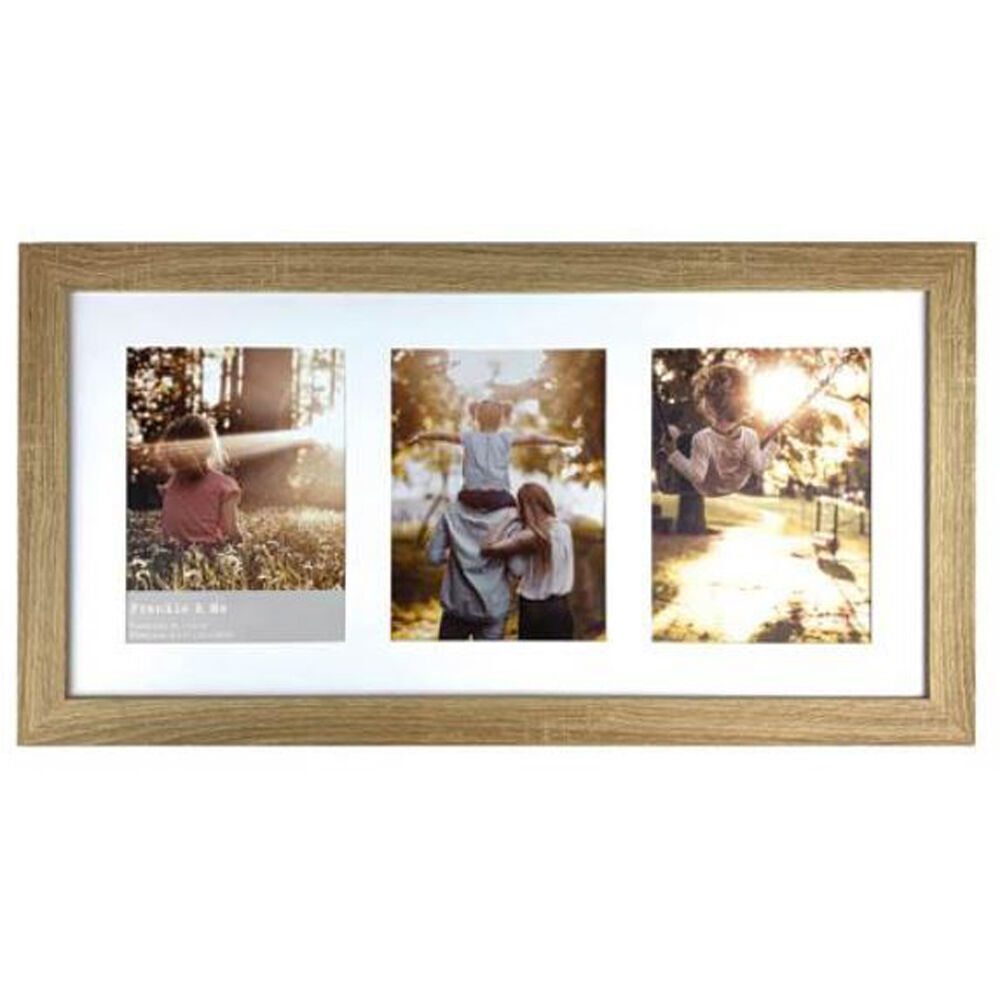 2PK Frankie & Me Wooden Collage 6x8'' Triple Picture Frame Home/Office Decor Oak