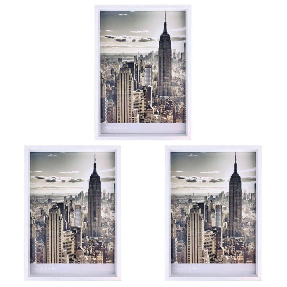 3PK Frankie & Me Wooden Poster A3 Picture Frame Home/Office Photo Decor White