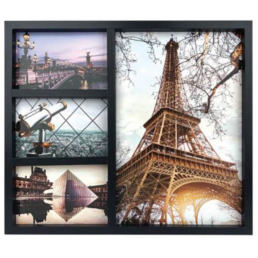 3PK Frankie & Me Collage Flat 4 Pictures Frame Home/Office Decor 37.2cm Black
