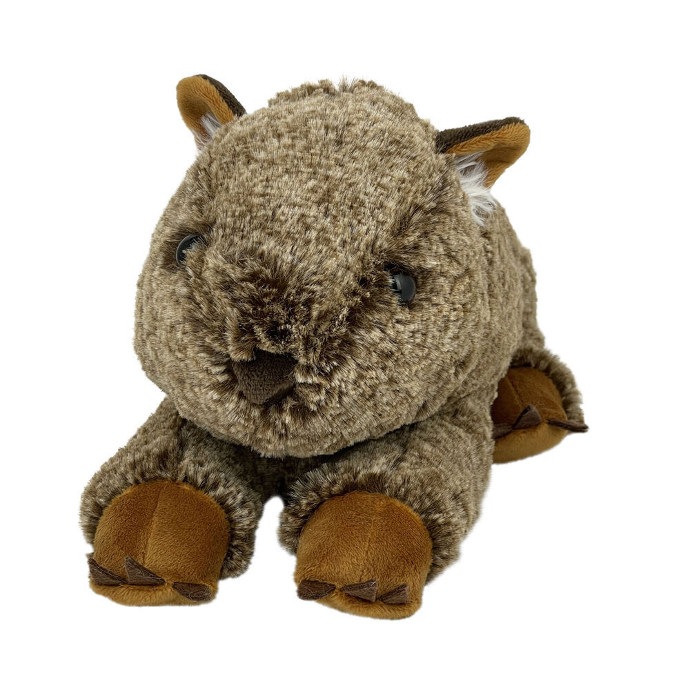 2PK Momoko Aust Wombat Animal Stuffed Doll Kids/Children Soft Plush Toy 25cm Brown