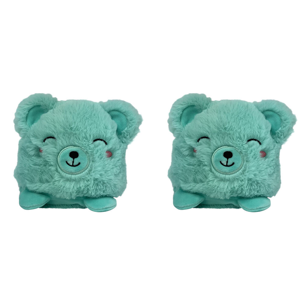 2PK Momoko Reversible Teddy Bear Animal Stuffed Doll Kids Soft Plush Toy 15cm Brown