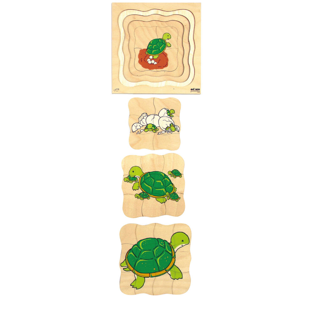 31pc Educo Multilayer Puzzle Grow Up Turtle Educational Toy Kids/Children - 3y+