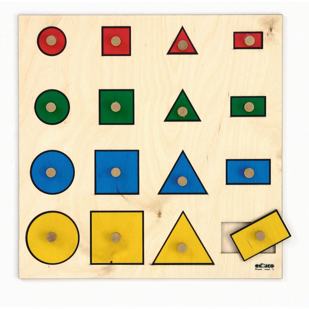 Educo Geometric Shapes Board Shape Recognition Educational Toy Kids - 3y+