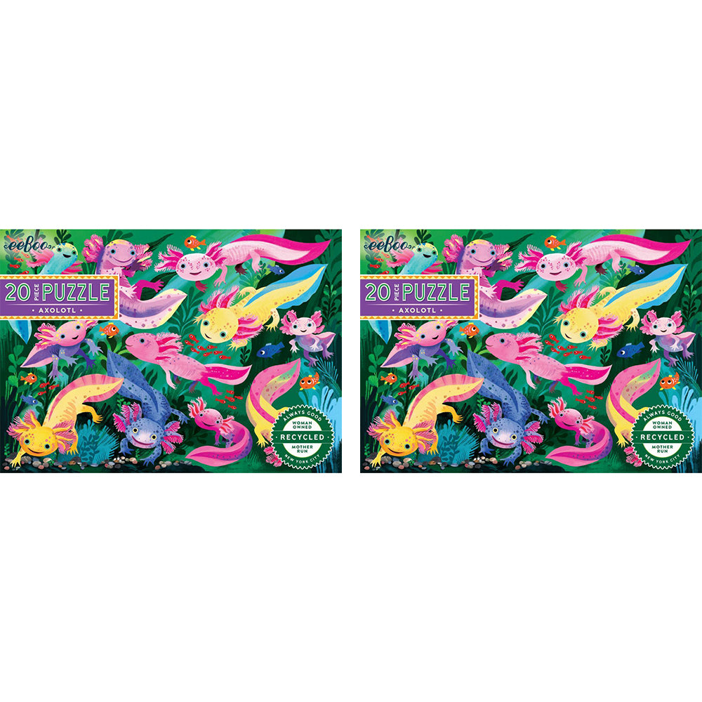 2x 20pc eeBoo Jigsaw Puzzle 28x38cm Fun Game Axolotl 3+