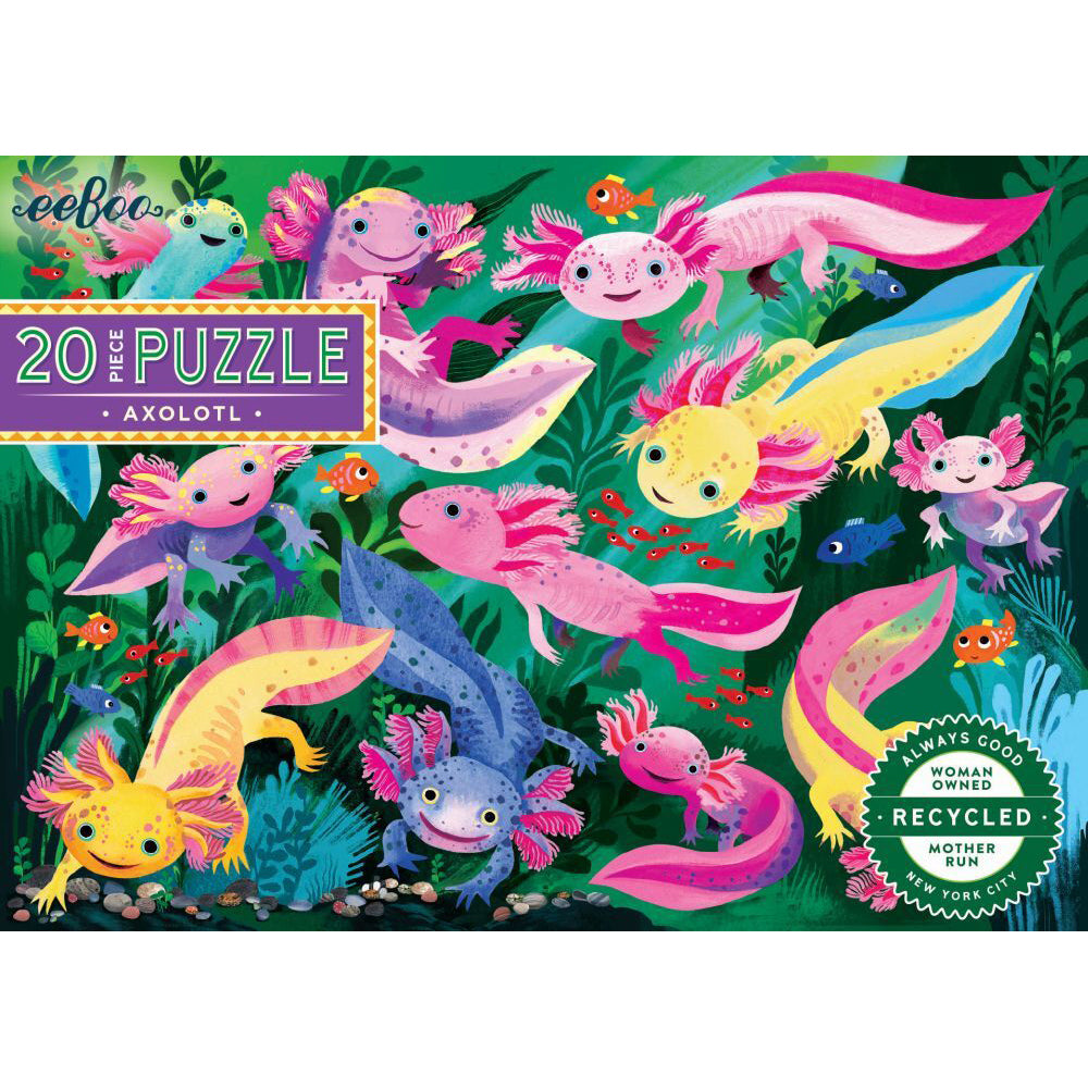 2x 20pc eeBoo Jigsaw Puzzle 28x38cm Fun Game Axolotl 3+