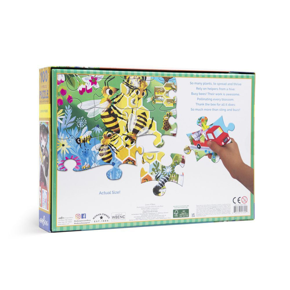 2x 100pc eeBoo Jigsaw Puzzle Love of Bees 45x68cm Educational Game 5+