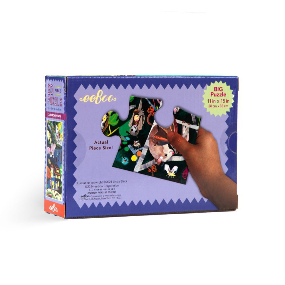2x 20pc eeBoo Jigsaw Puzzle 28x38cm Game Cauldron of Bats 3+