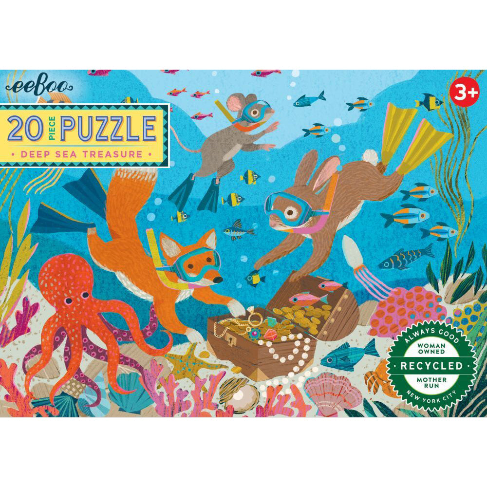 2x 20pc eeBoo Jigsaw Puzzle 28x38cm Game Deep Sea Treasure 3+