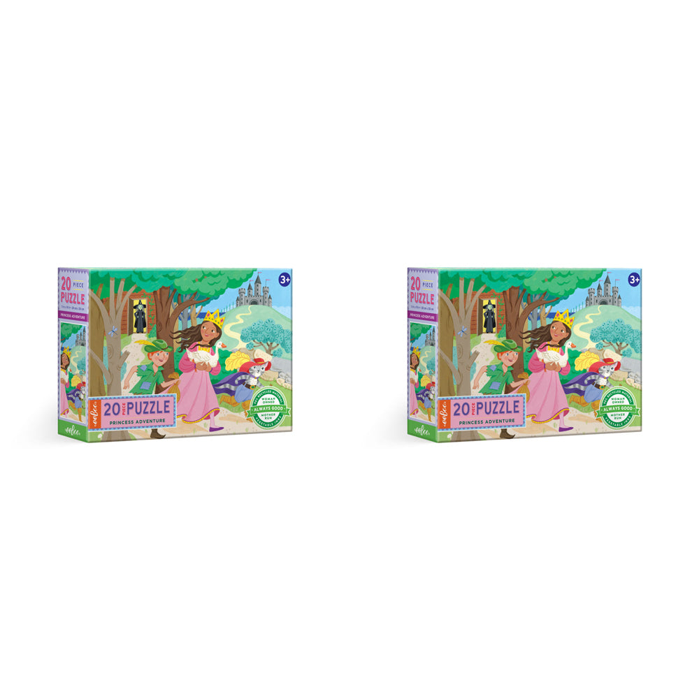 2x 20pc eeBoo Jigsaw Puzzle 28x38cm Game Princess Adventure 3+